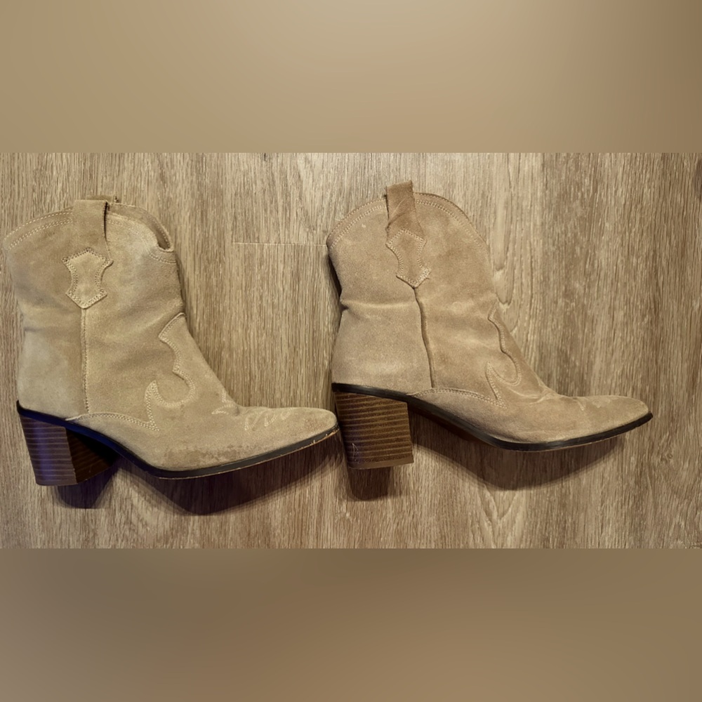 Zara cowboy leather boots